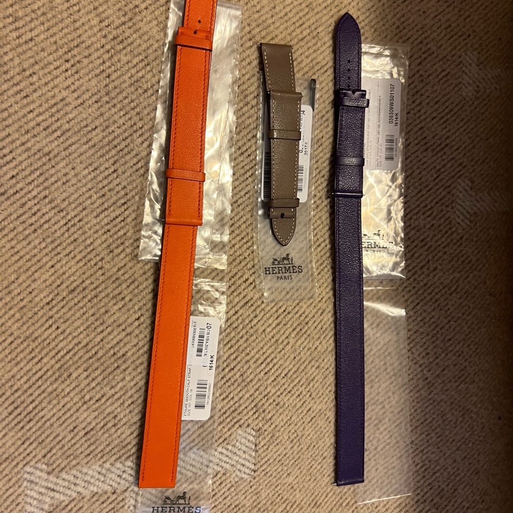 Hermes H Heure orange double tour strap for 25mm. Current retail is $760+ - Picture 11 of 13